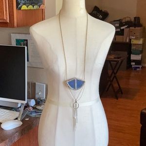 SILPADA Silver, Brass, Lapis, and Crystal Necklace, NWT